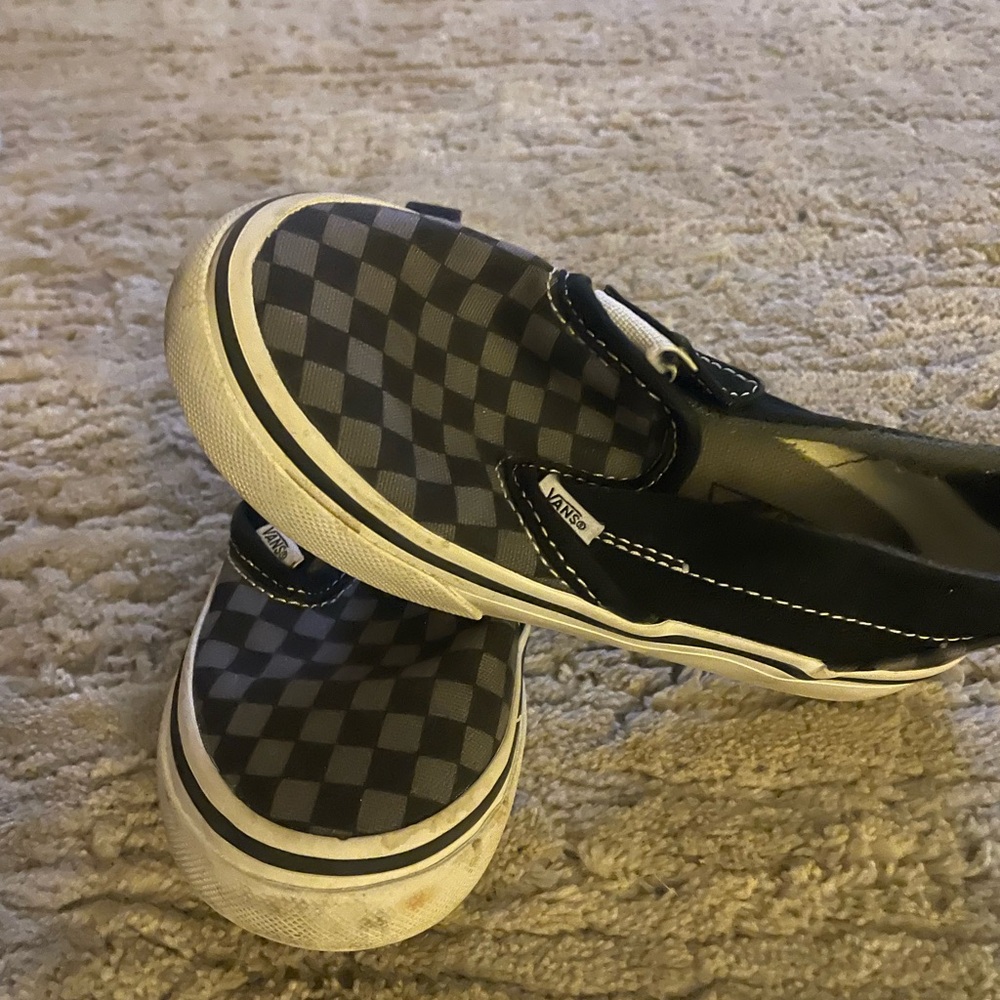 Vans Kids Sneakers - Black and Gray Checkered
